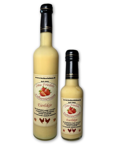 Eierlikör Erdbeer - Oma Friedel's Eiertraum 0,2 l / 0,5 l