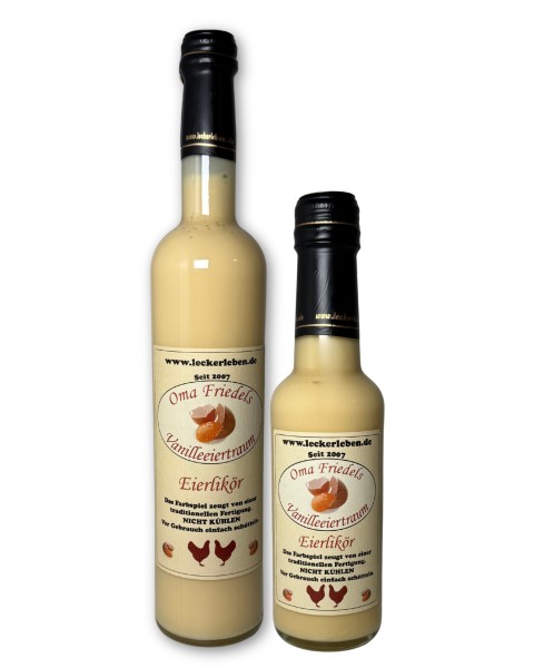 Eierlikör Vanille - Oma Friedel's Eiertraum 0,2 l / 0,5 l