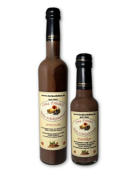 Eierlikör Mohn-Schoko - Oma Friedel's Eiertraum 0,2 l / 0,5 l