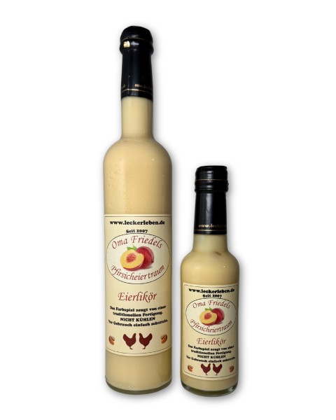 Eierlikör Pfirsich - Oma Friedel's Eiertraum 0,2 l / 0,5 l